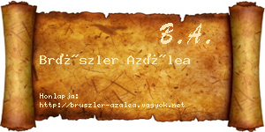 Brüszler Azálea névjegykártya